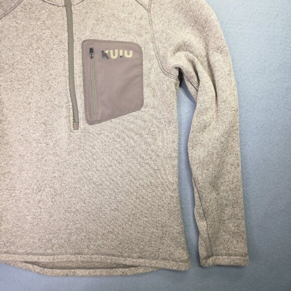 KUIU Base Camp High Loft Sweater Fleece Pullover Mens M Brown Half Zip Outdoor - Picture 4 of 12